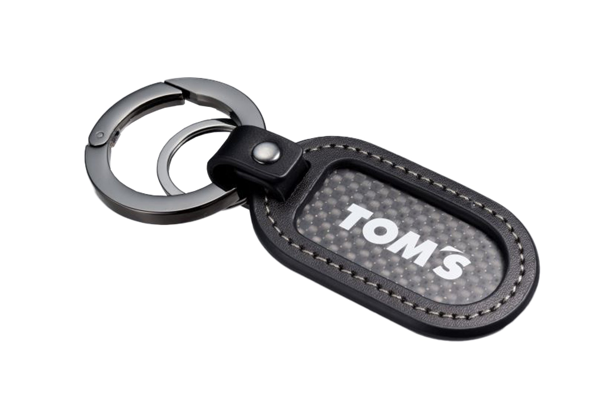 TOM'S Racing - Carbon + Leather Keychain