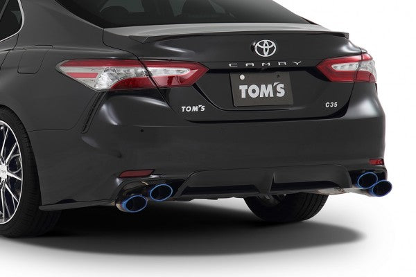 TOM'S Racing- Stainless Axleback Exhaust System for 2018+ Toyota Camry XSE (Titanium- Quad Tips)