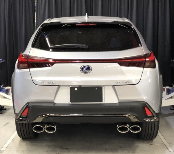 TOM'S Racing- Stainless Exhaust System for 2019+ Lexus UX200/ UX250h [2WD Only] (Stainless Steel Polished- Quad Tips) - 0