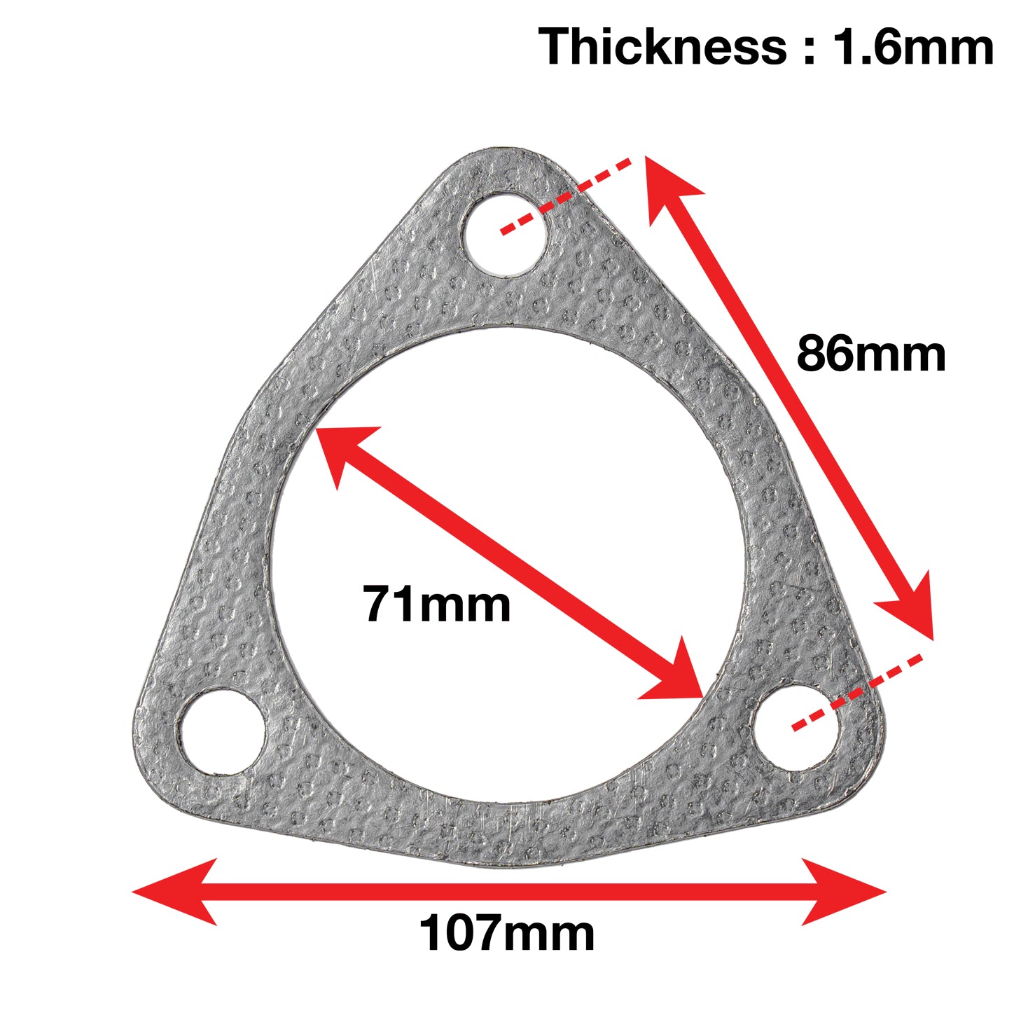 A'PEXi Exhaust Gasket (Three Bolt) - Replacement