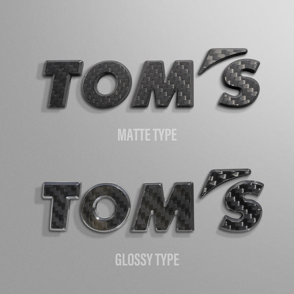 TOM'S Racing - Carbon Fiber Logo Emblem Badge