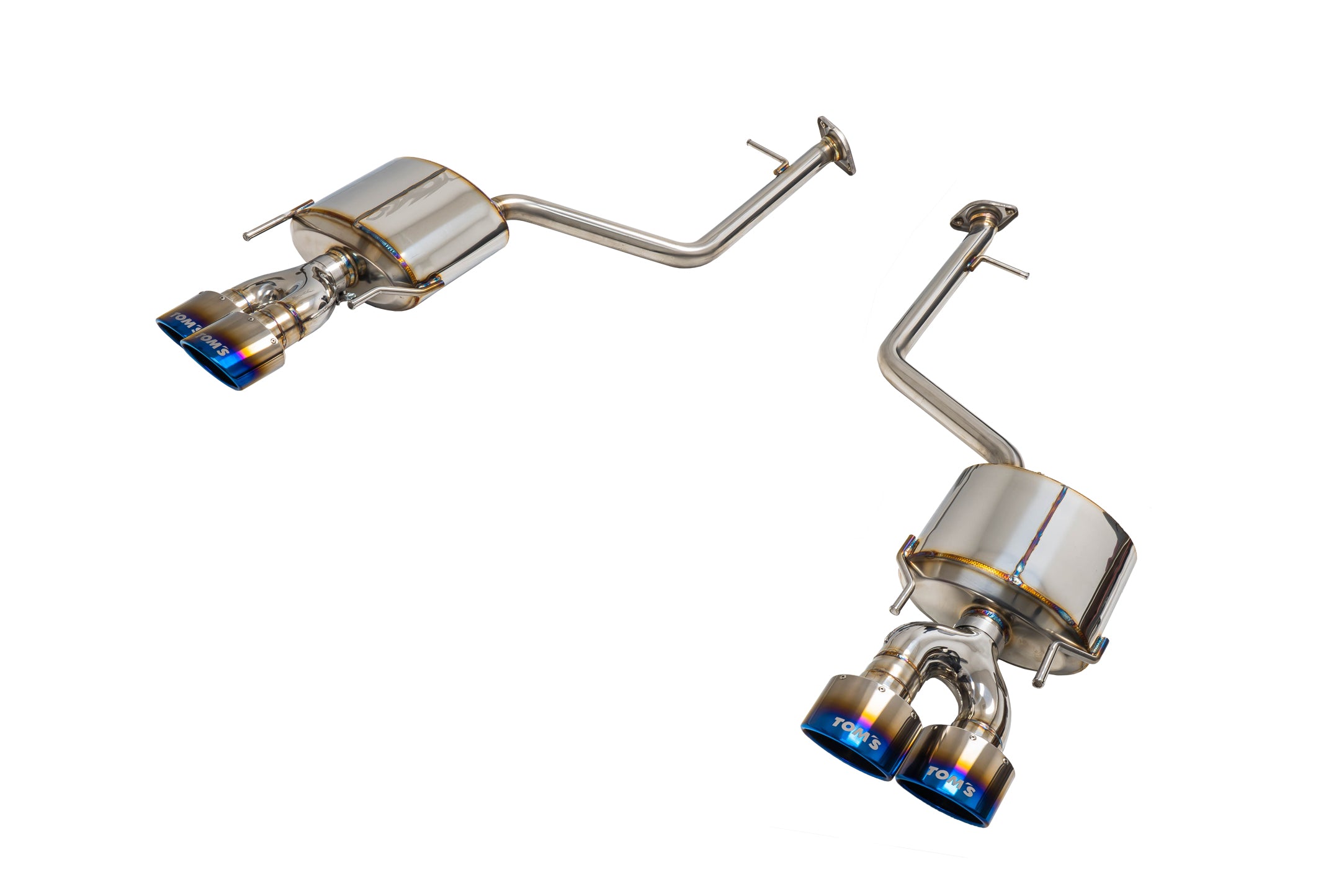 TOM'S Racing- Stainless Axleback Exhaust System for 2021+ Lexus IS 300/350 (Titanium Quad Tips) - 0