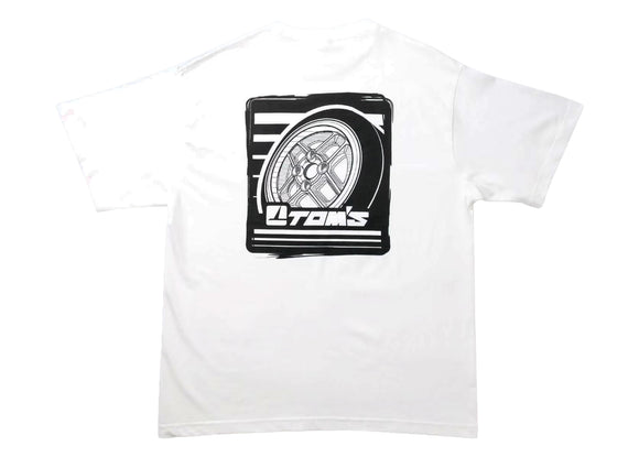 TOM'S Racing - Igeta Wheel Design T-Shirt (White)