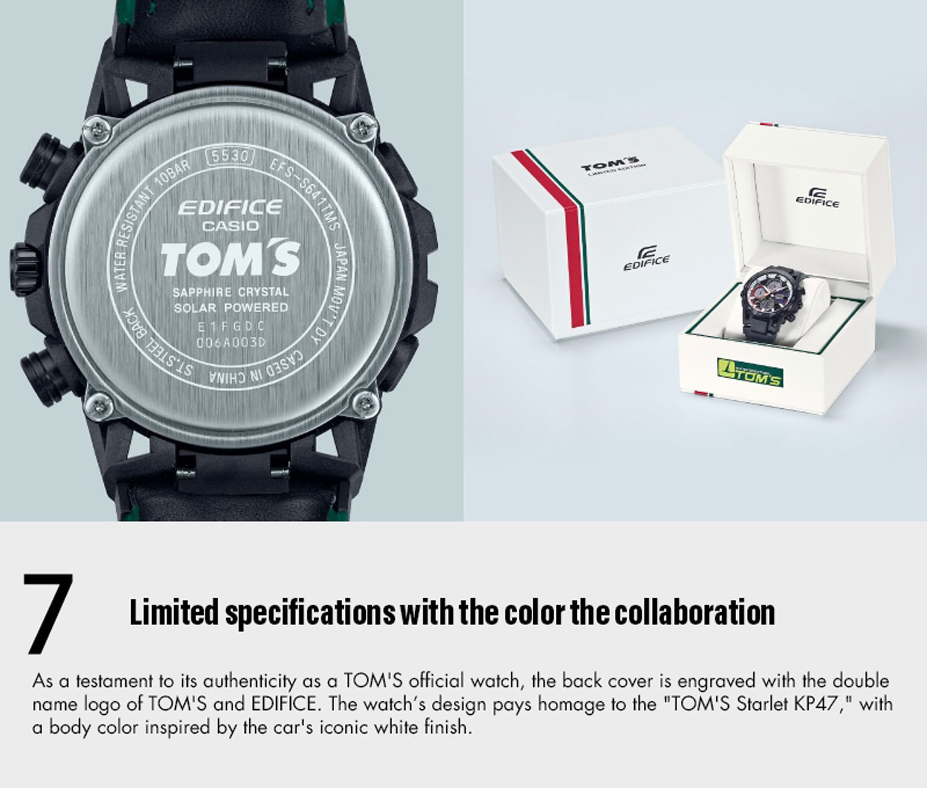 TOM'S Racing - 50th Anniversary TOM'S x EDIFICE KP47 Collaboration