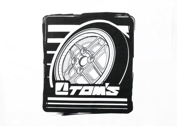 TOM'S Racing - Igeta Wheel Design T-Shirt (White)