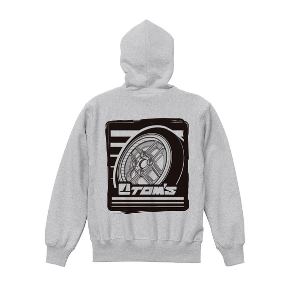 TOM'S Racing - 49th Anniversary TOM'S IGETA Wheel Pullover Hoodie Grey ** Limited Edition **