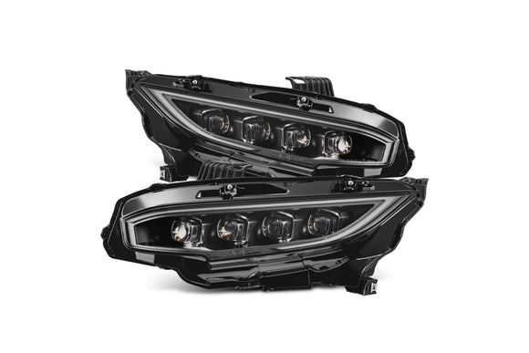 ALPHAREX - NOVA-Series LED Projector Headlights Black - Honda Civic (2016-2021)