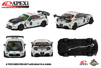 A'PEXi x Time Capsule - A'PEXi GR86 Project : 2023 Version 1:64 Diecast Model (Individual Driver) ** IN STOCK **