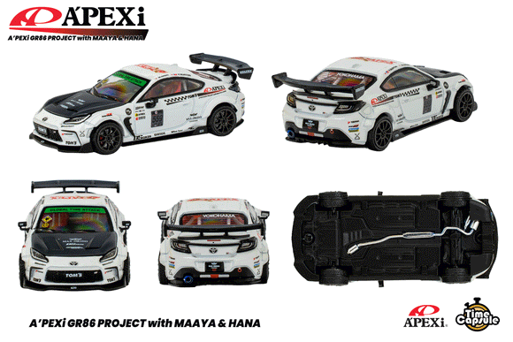 A'PEXi x Time Capsule - A'PEXi GR86 Project : 2023 Version 1:64 Diecast Model (Individual Driver) ** IN STOCK **