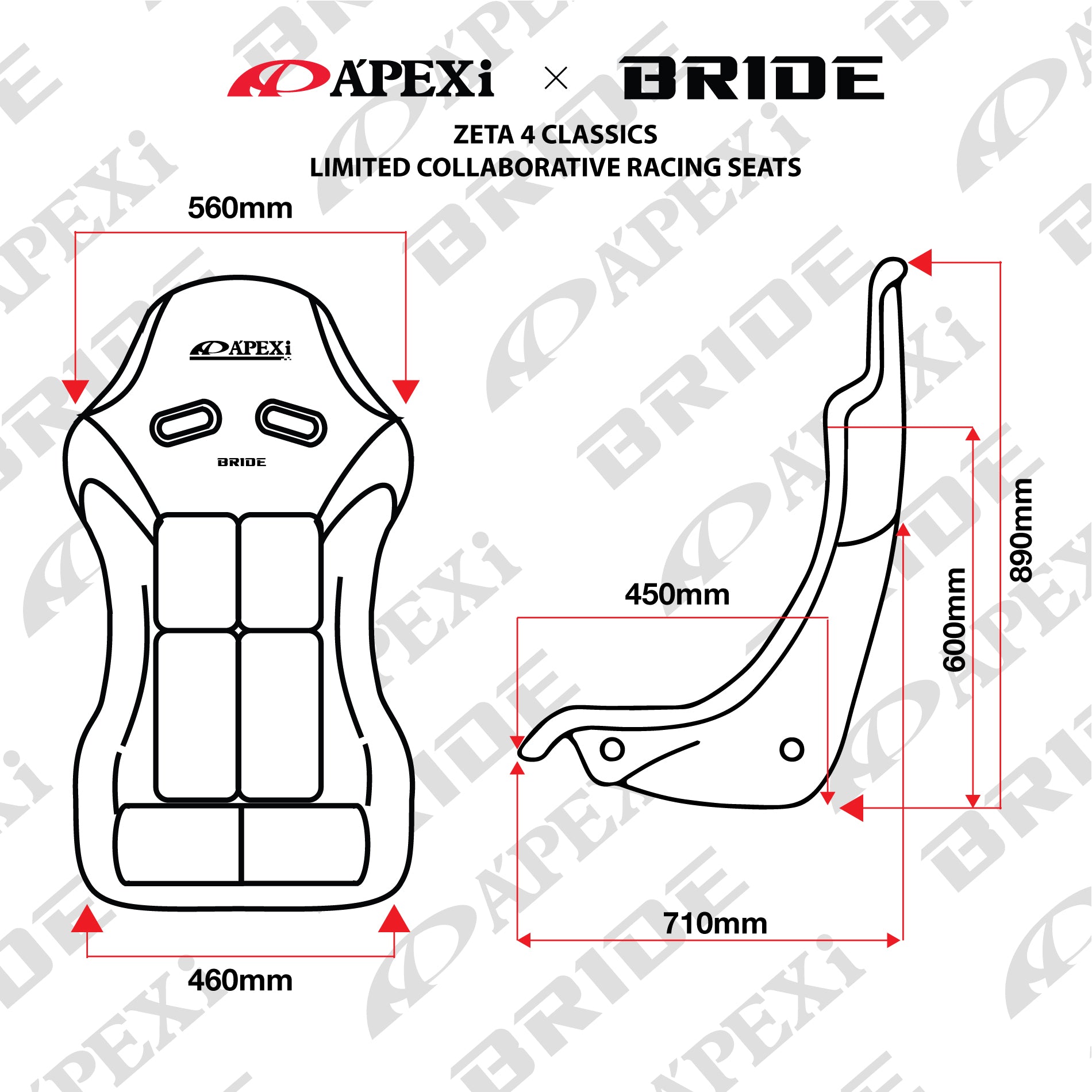 A'PEXi x BRIDE - ZETA IV Classic (FRP-Silver Back) ** LIMITED EDITION - SOLD OUT **