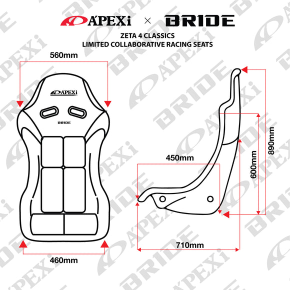 A'PEXi x BRIDE - ZETA IV Classic (FRP-Silver Back) ** LIMITED EDITION - PRE-ORDER **