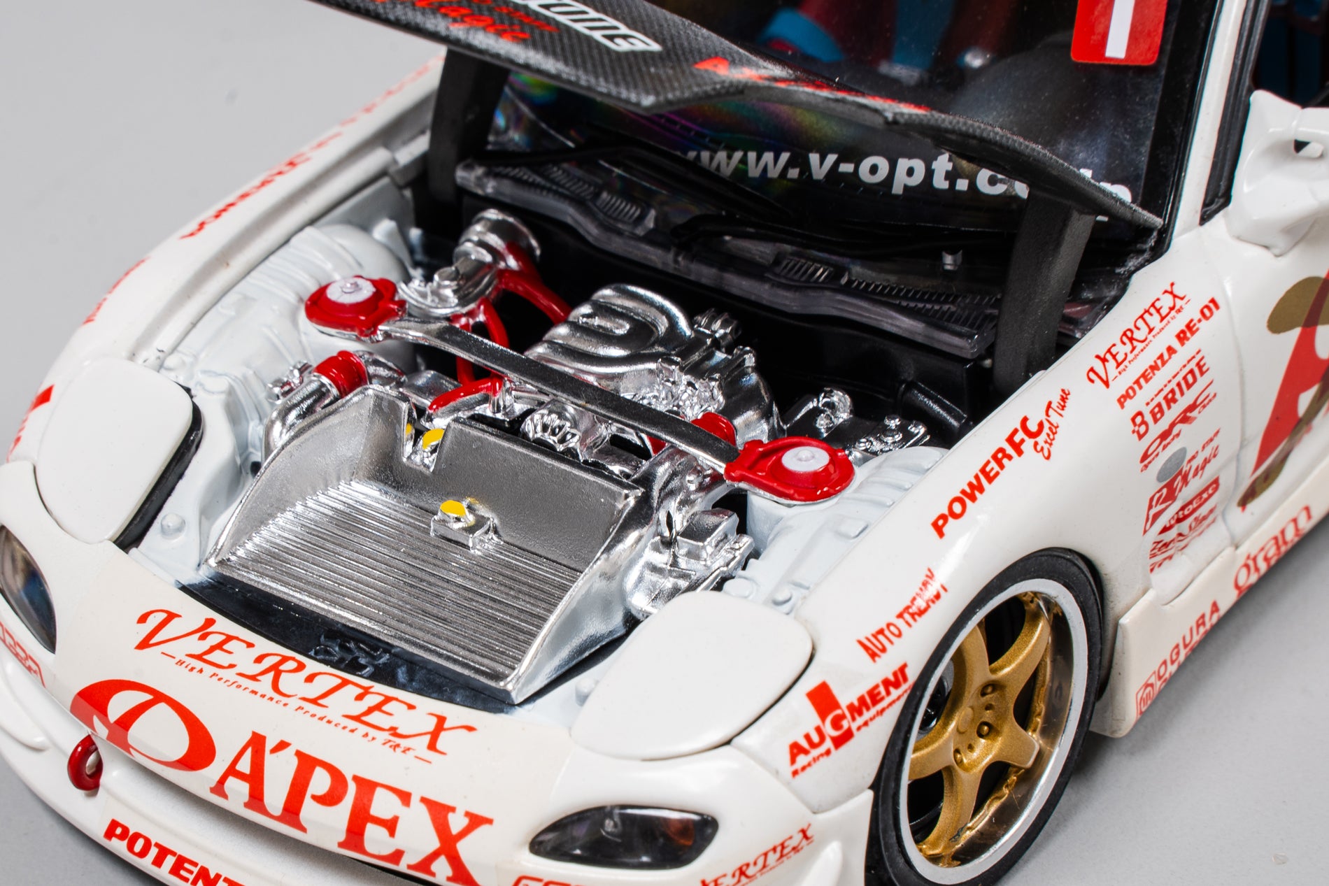 A'PEXi - RX-7 FD3S APEX D1GP Project - AUTO PRO SHOP 1/24 Scale Die Cast Metal