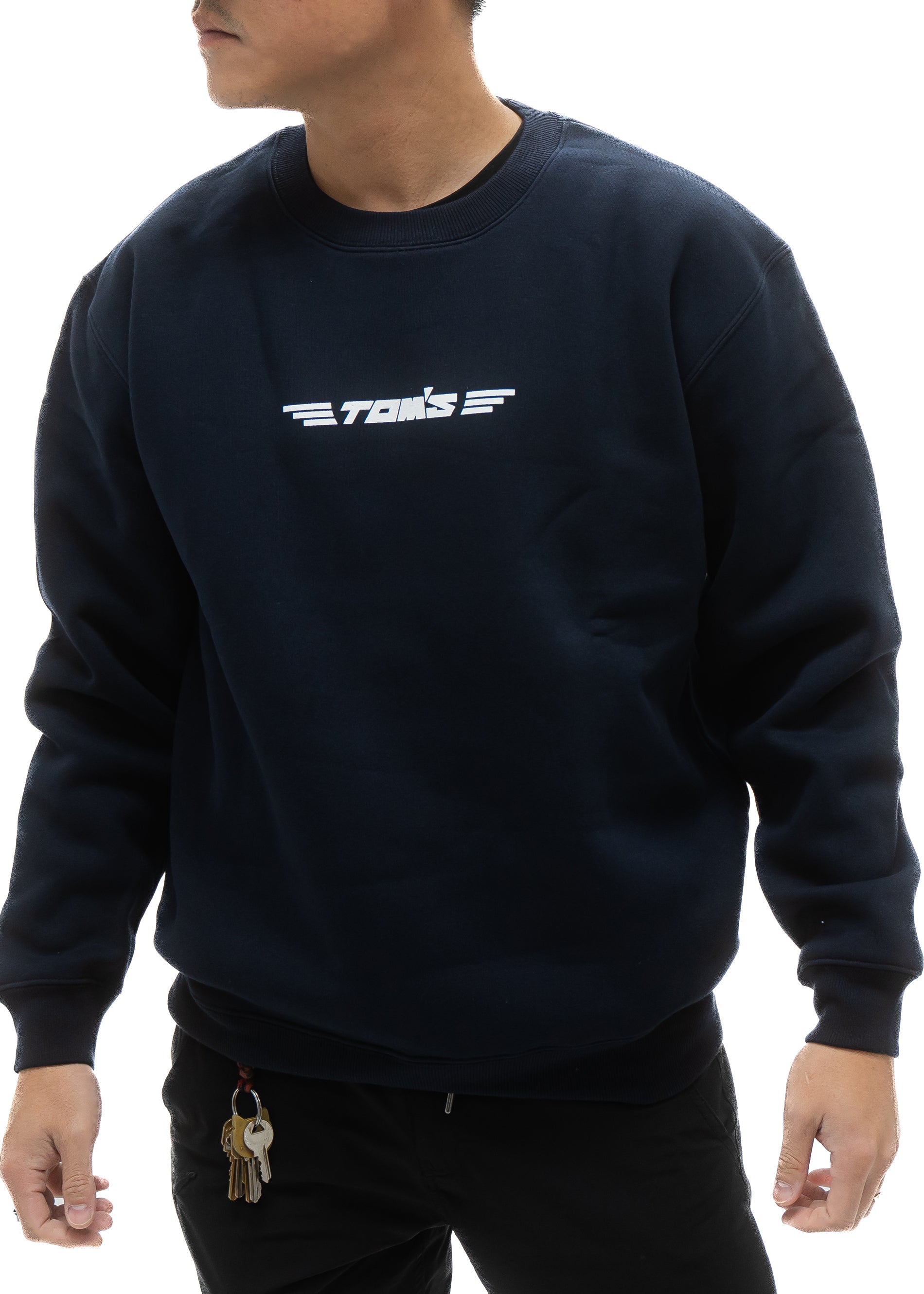 TOM'S Racing - 49th Anniversary Navy Classic Logo Crewneck Sweatshirt (Navy)