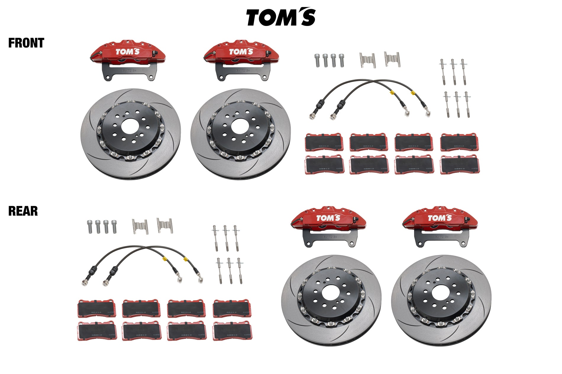 TOM'S Racing - Complete Brake Kit - GR86 (ZN8) 2022+ / FR-S, 86 (ZN6) 2013-2021,