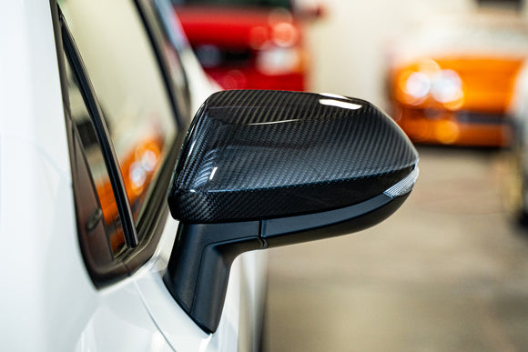 TOM'S Racing - Carbon Fiber Mirror Covers - Toyota GR Corolla [2023+] / Toyota Corolla Hatchback [2019+]