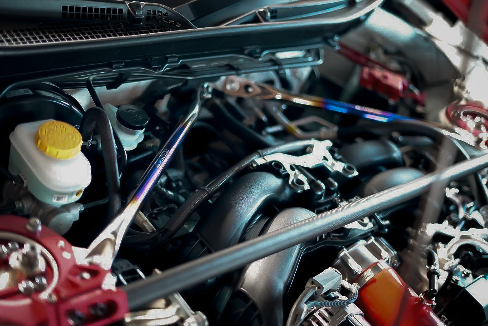 A'PEXi - Ti V-Bar Cowl Brace (Titanium V Bar) - Toyota GR86