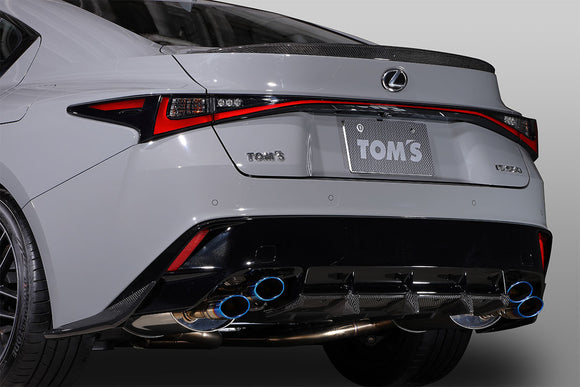 TOM'S Racing- Stainless Exhaust System (TOM'S Barrel/Titanium Color Burnt Tips) for 2022+ Lexus IS500 - ** Preorder ETA Lead Time Late October **
