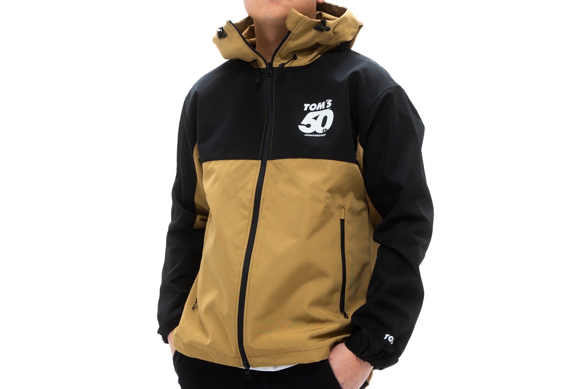 TOM'S Racing - 50th Anniversary Windbreaker Jacket - Black w/ Brown