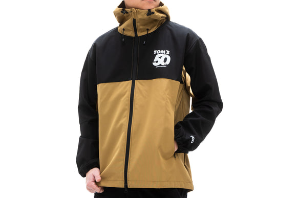 TOM'S Racing - 50th Anniversary Windbreaker Jacket - Black w/ Brown