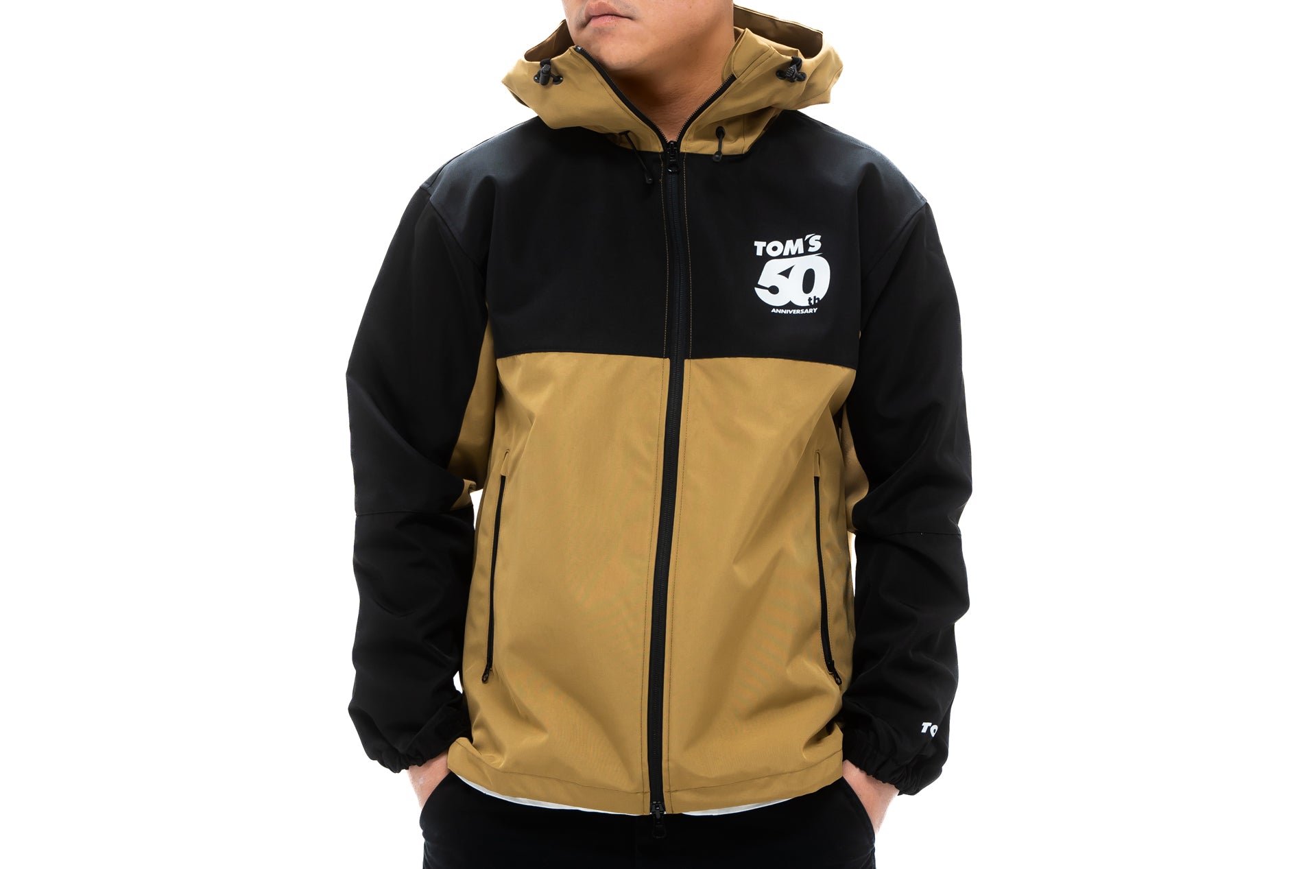 TOM'S Racing - 50th Anniversary Windbreaker Jacket - Black w/ Brown