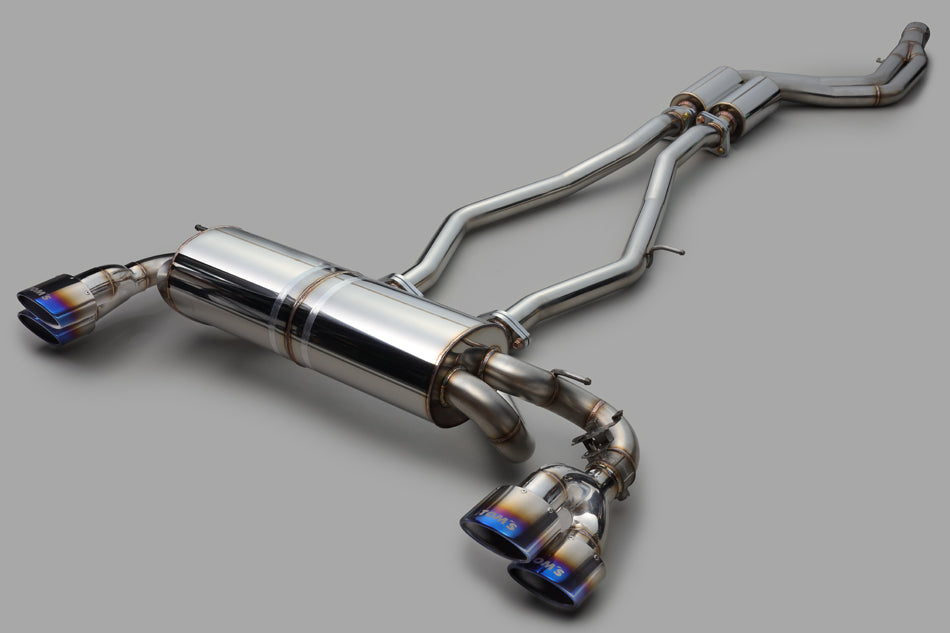 TOM'S Racing - 2020+ Toyota GR Supra Rear Bundle Kit - Barrel Muffler + Fully Dry Carbon Rear Bumper Diffuser