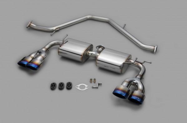 TOM'S Racing- Stainless Exhaust System for 2019-2022 Toyota Corolla (Quad Tips) - 0