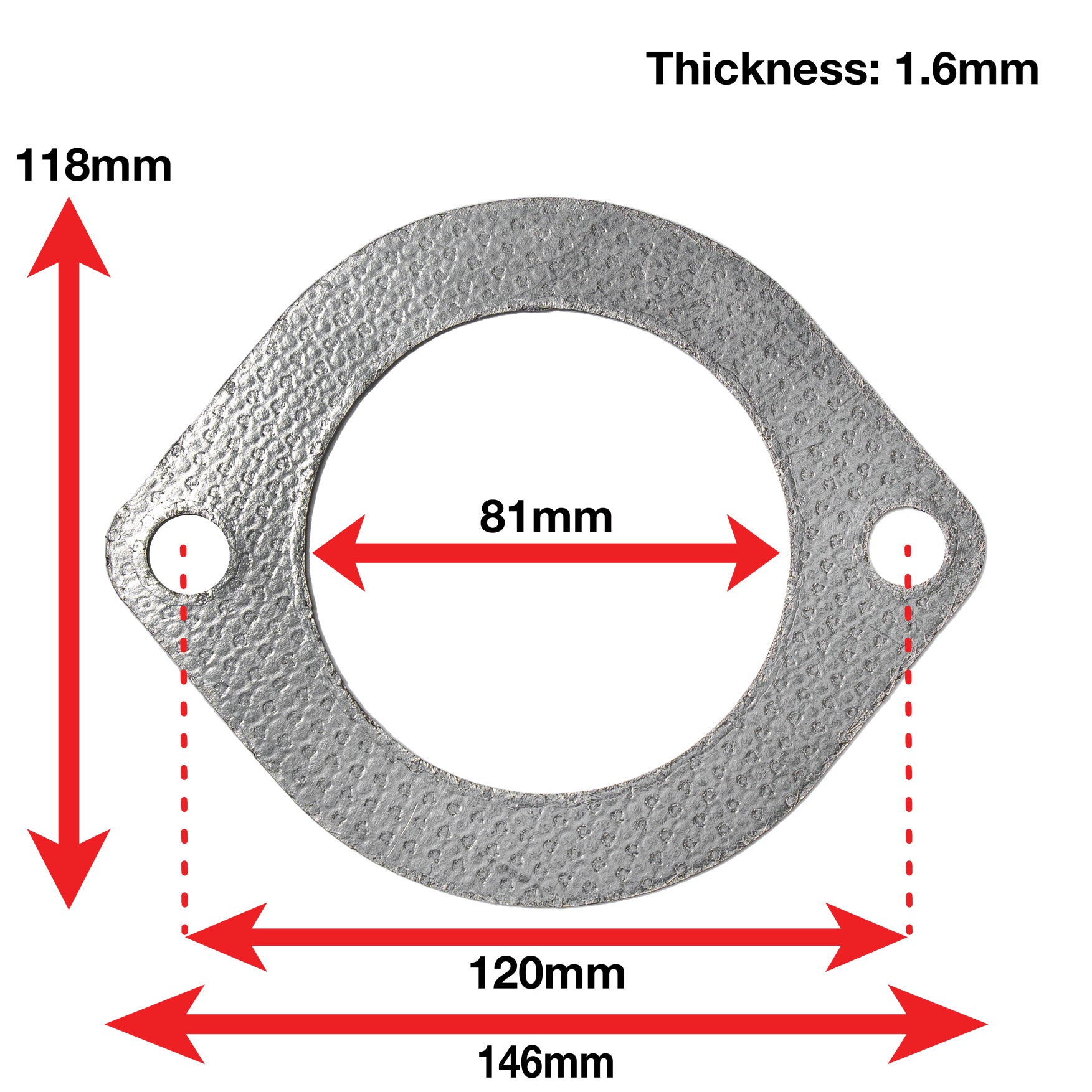 2pcs Car Exhaust Gasket, Exhaust Pipe Gasket Exhaust Manifold - Import It  All