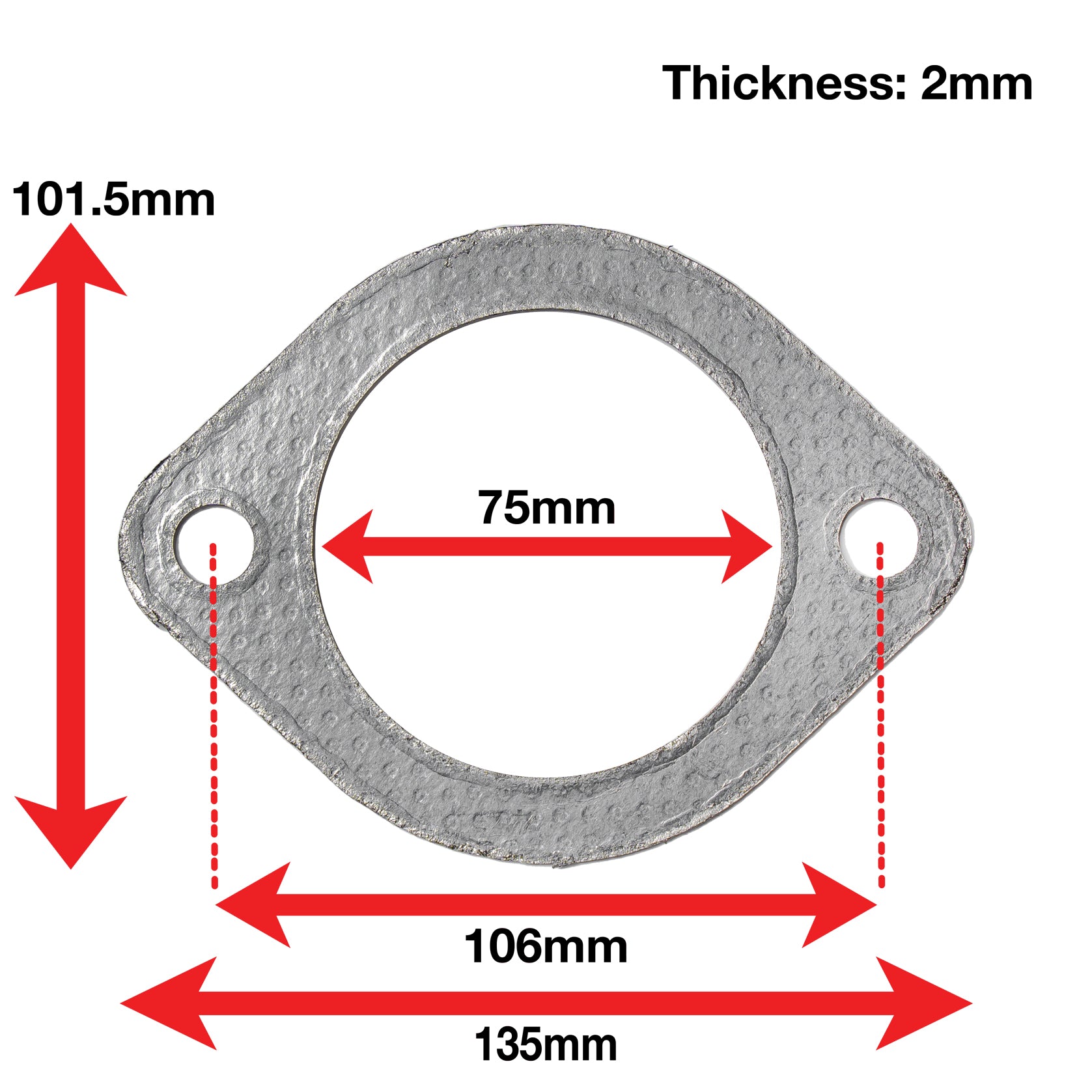 2pcs Car Exhaust Gasket, Exhaust Pipe Gasket Exhaust Manifold - Import It  All