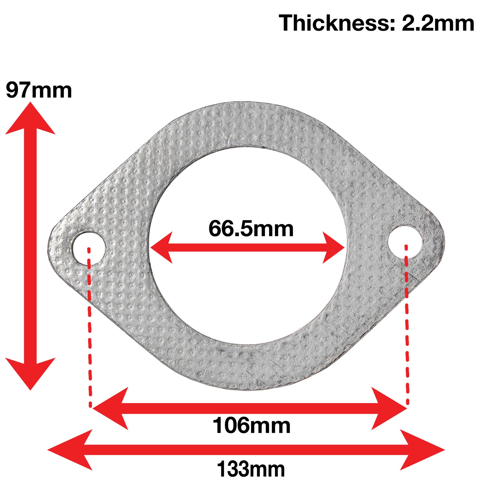 2pcs Car Exhaust Gasket, Exhaust Pipe Gasket Exhaust Manifold - Import It  All