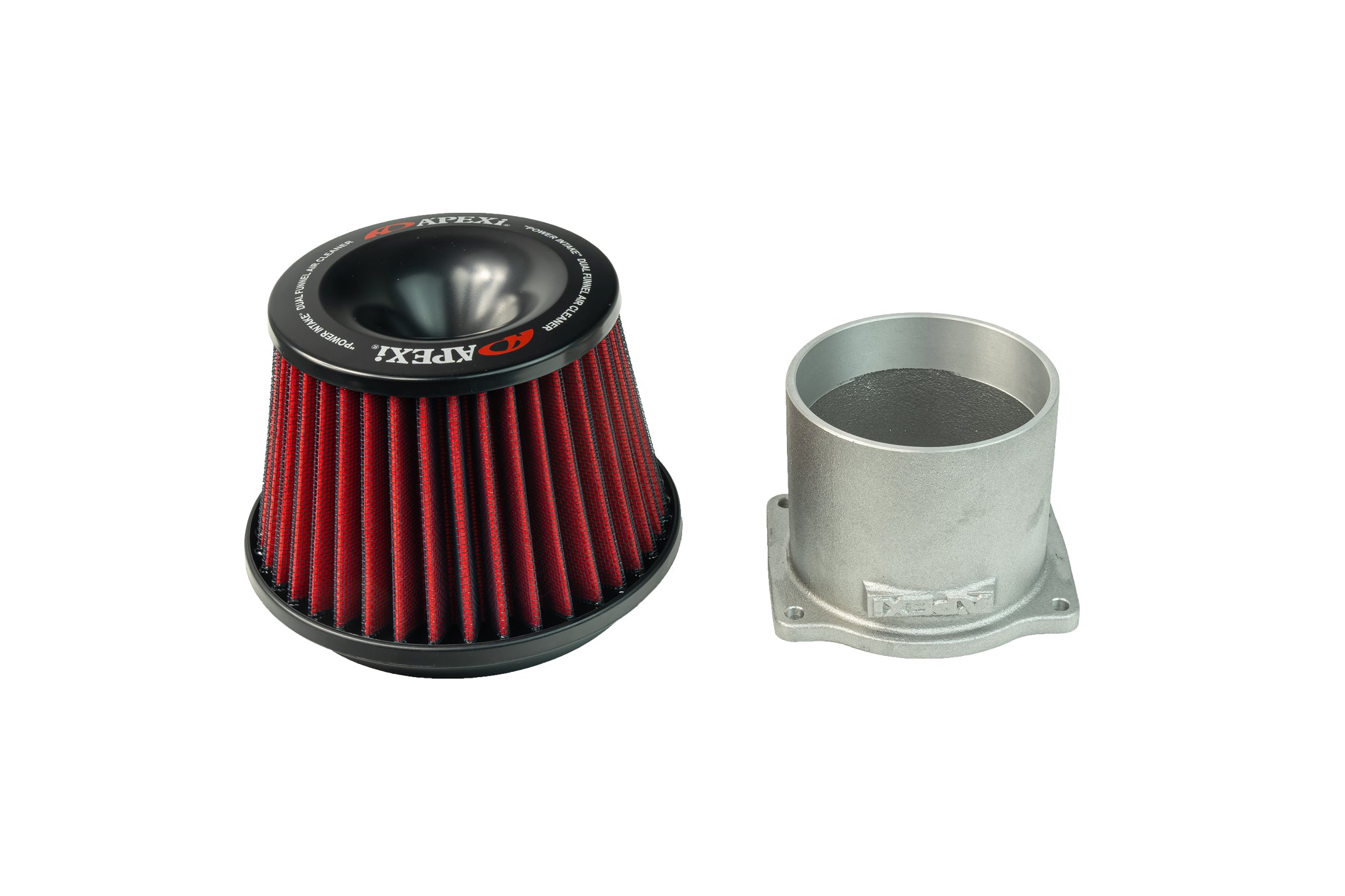 Filtro cónico tipo Apexi 3″ Power Intake rojo - FORJA2