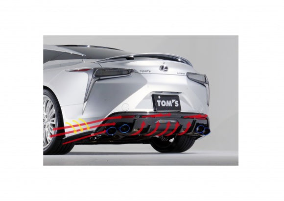 TOM'S Racing - Carbon Rear Bumper Diffuser + Rear-Side Fin Kit for 2018+ Lexus LC500, 2021+ LC500 Convertible ** Pre-Order : ETA Mid Order **