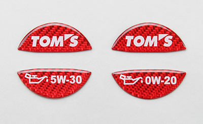 TOM'S Racing- Oil Filler Cap Garnish Sticker - 0