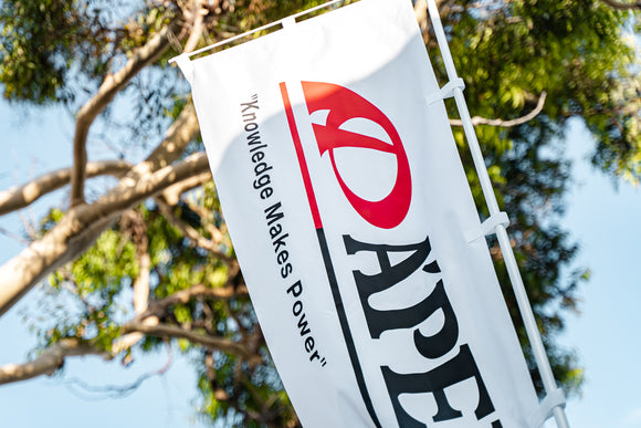 A'PEXi "Knowledge Makes Power" Nobori Flag - Limited Edition