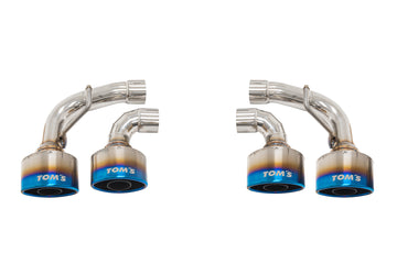 TOM'S Racing - Stainless Steel Muffler (Titanium Tips) - 2018+ Lexus LC500, LC500h / LC Convertible ** IN STOCK **
