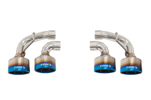 TOM'S Racing - Stainless Steel Muffler (Titanium Tips) - 2018+ Lexus LC500, LC500h, LC Convertible **In Stock**