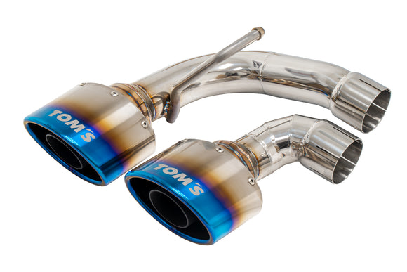 TOM'S Racing - Stainless Steel Muffler (Titanium Tips) - 2018+ Lexus LC500, LC500h, LC Convertible **In Stock**
