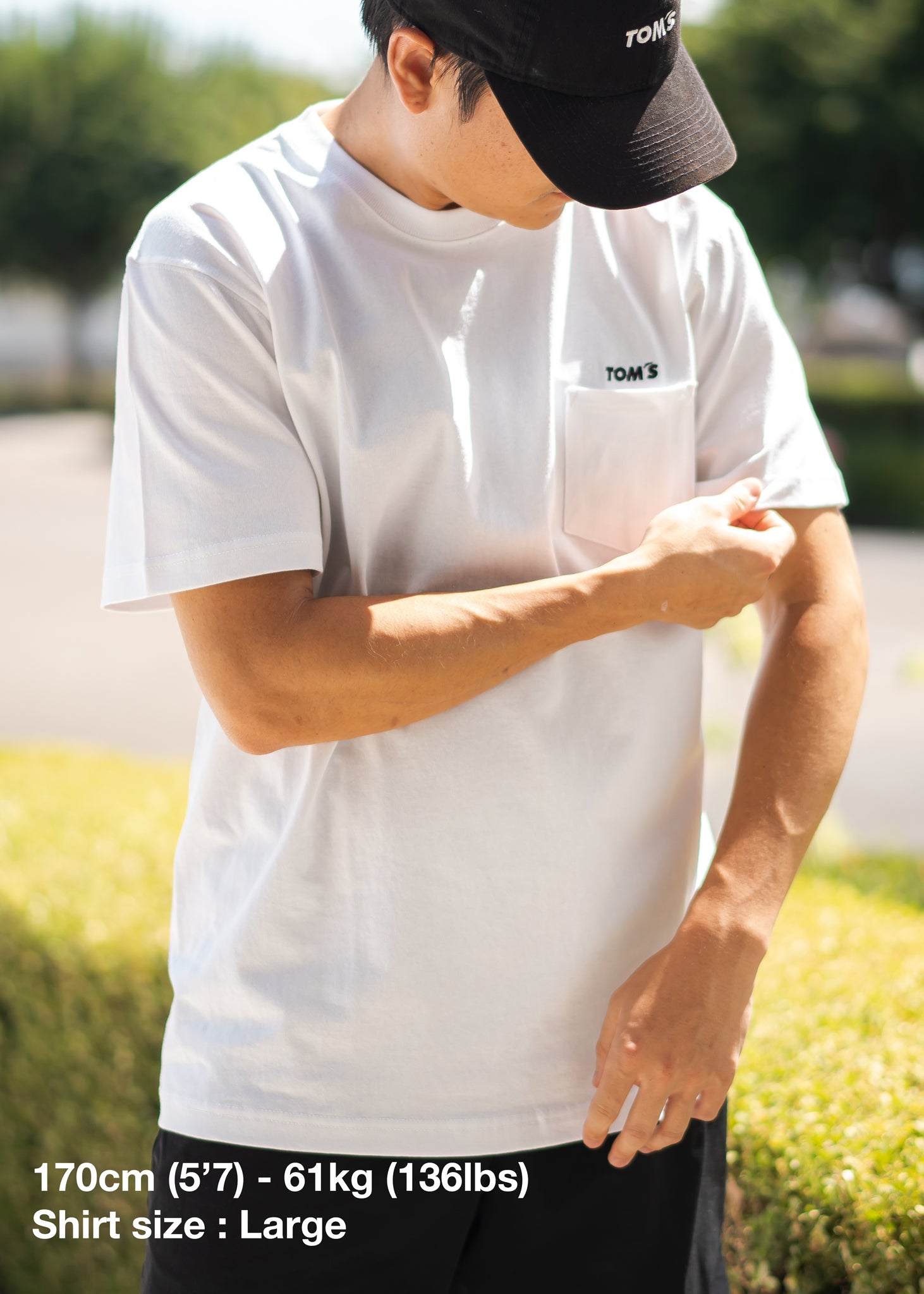 TOM'S Racing - Pocket T-Shirt (White or Black Tee)