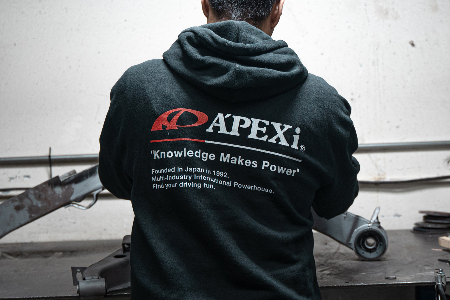 A'PEXi Hoodie - Classic Knowledge Makes Power - Black