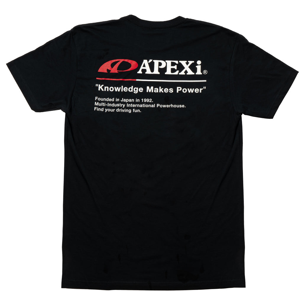 A'PEXi T-Shirt - Classic Knowledge Makes Power Tee - Black