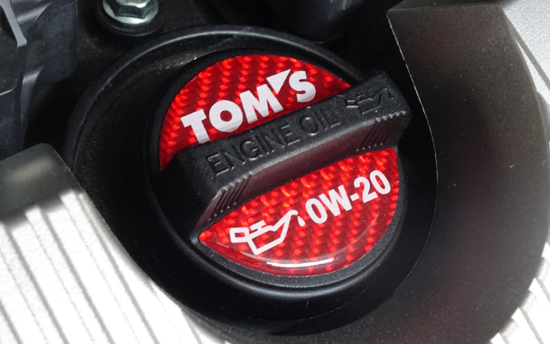 TOM'S Racing- Oil Filler Cap Garnish Sticker