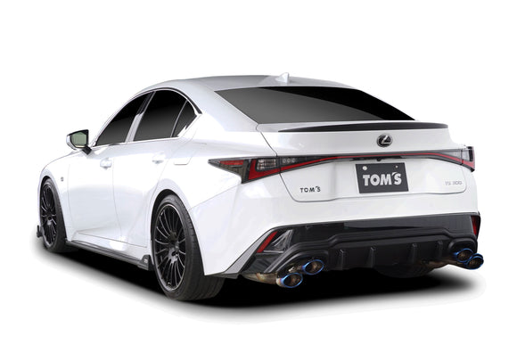 TOM'S Racing - Stainless Axleback Exhaust System - 2021+ Lexus IS 300/350 (Titanium Quad Tips)